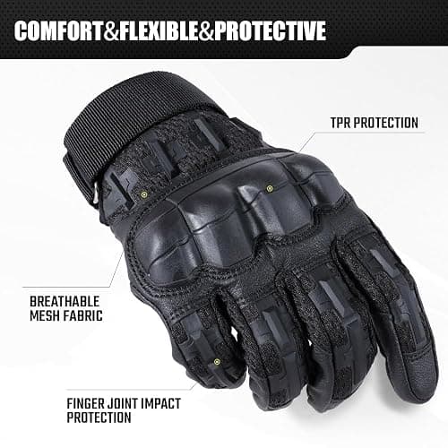 WTACTFUL Rubber Guard Tactical Gloves for Men Touchscreen Airsoft Motorcycle Hunting Outdoor thumbnail 8