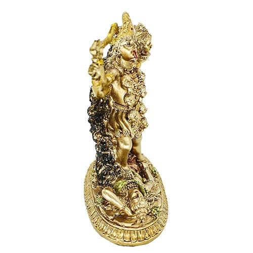 BangBangDa Hindu Goddess Kali Statue Sculpture - Indian God Decorative Antique Idol - India Goddess of Time and Death Figurine Murti Pooja Puja Buddha Temple Mandir Decor thumbnail 5