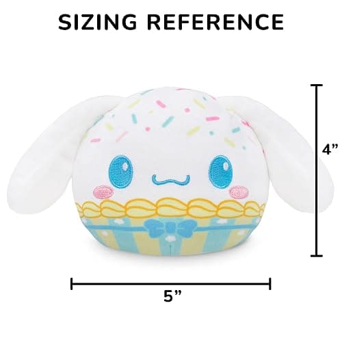 Teeturtle Hello Kitty and Friends Cinnamoroll Reversible 4" Cupcake Scented Plushie - Cute Kawaii Soft Sanrio Stuffed Animal - Smells Like Cake! thumbnail 2