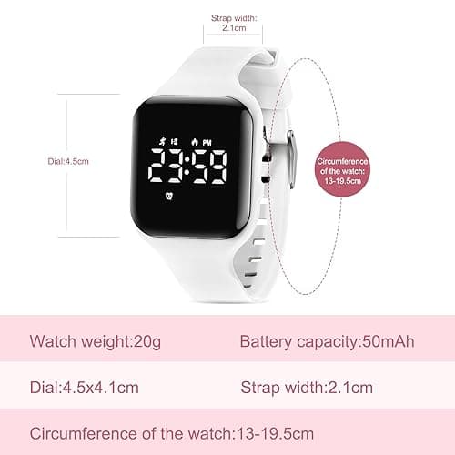 Kids Watch, No App Fitness Tracker Watch for Kids Teenager Digital Watch with Steps Counter/Distance/Calories/Alarm/Stopwatch Fitness Watches Girls Boys Gift for Teens thumbnail 7