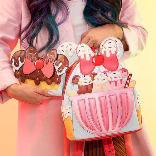Loungefly Backpack Disney - Sweet Treats Ice Cream - Backpack - Disney Standard Characters - Cute Collectable Bag - Gift Idea - Official Merchandise - for Boys, Girls Men and Women thumbnail 8