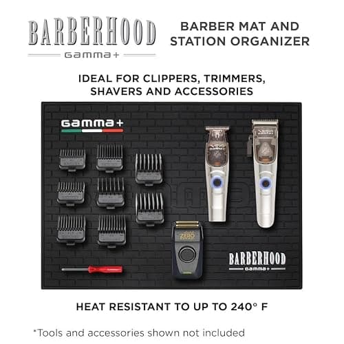 GAMMA+ Professional Barber Appliance Magnetic Mat and Station Organizer, Anti-Slip, Durable Hair Styling Tools thumbnail 2