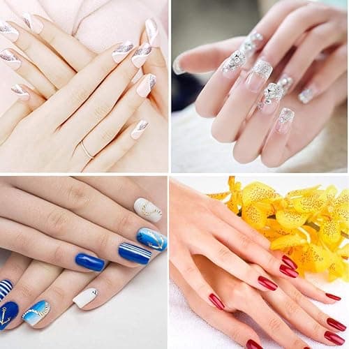 Beuniar Acrylic Nail Tips Clear 500PCS French Artificial False Tip for Manicure Nails Art Salons & Home DIY with Box (Natural) thumbnail 6