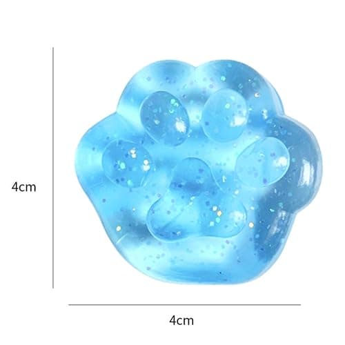 Cat Paw Taba Squishy Toy, Taba Squishy Paw, Cat Paw Squishy Toys, Cat Paw Squeeze Toy for Stress Relief, Ultra-Soft Quick Recovery Cat Paw Pinch Toy Squishy Toys (Blue) thumbnail 3