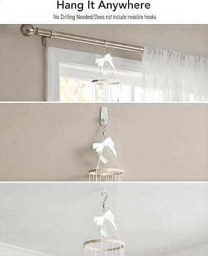 AceList Hanging Disco Ball Decor Suncatcher - 35" Boho Silver Wall Decor for Bedroom Aesthetic, 70s Retro Groovy Room Decoration, Shatterproof Sparkle Rainbow Maker with Stars, Unique Gifts thumbnail 4