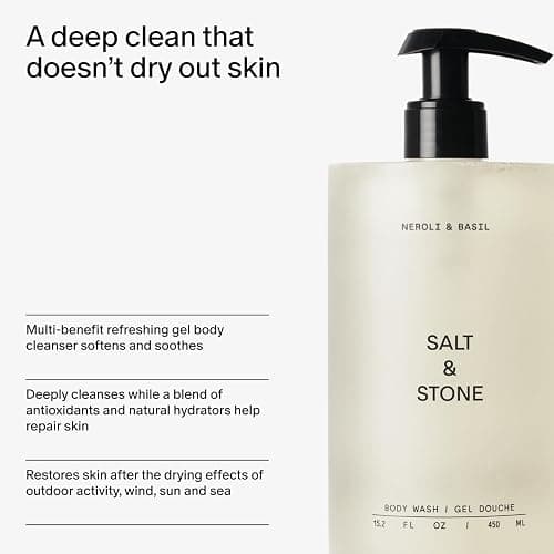 Salt & Stone Body Wash for Women & Men | Neroli & Basil | Hydrating Gel Cleanser | Clean & Soften Skin | Made with Niacinamide & Hyaluronic Acid | Free From Parabens, Sulfates & Phthalates 15.2 fl oz thumbnail 5