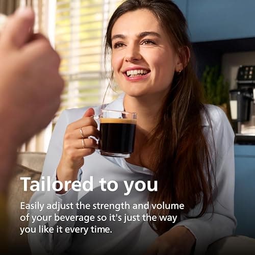 Philips 2200 Series Fully Automatic Espresso Machine, Classic Milk Frother, 2 Coffee Varieties, Intuitive Touch Display, 100% Ceramic Grinder, AquaClean Filter, Aroma Seal, Black (EP2220/14) thumbnail 7