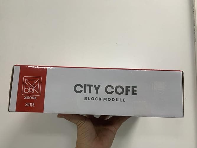 NEWRICE City Cafe Architecture Building Kit with LED Lights,3 Levels City Cafe Model Building Blocks Toy,for 12+Age Teen,Adult（1443 Pieces） thumbnail 10