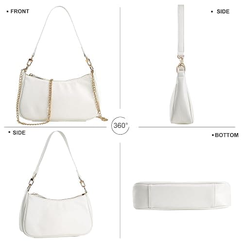 Shoulder Bag for Women with 2 Removable Straps and Zipper Closure Crossbody Bags Clutch Tote HandBags Purses thumbnail 7