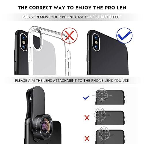 KEYWING Fisheye Lens, 198° Fish Eye Phone Camera Lens Kit for iPhone | Fish Bowl Camera Lens, Phone Lens Accessories, Lens Attachments for iPhone 6 7 8 X Samsung Smartphone thumbnail 6