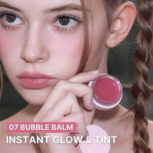 AOU GLOWY TINT BALM Tinted Lip Balm with Natural Gloss Instant Hydration for Chapped Lips 0.12Oz (07 Bubble Balm) thumbnail 3