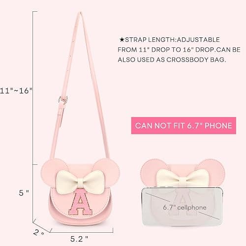 mibasies Toddler Purse Gifts for Girls: 3 Year Old Girl Gifts - Mini Mouse Toys for 2 Year Old Girl Purse Pink Set thumbnail 8