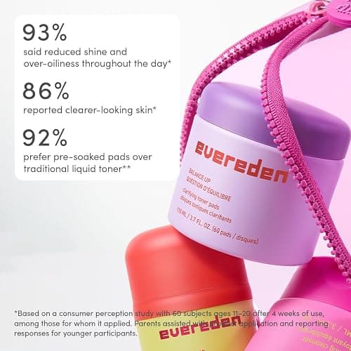 Evereden Pre-Teen Collection: Triple Green Tea Steer Clear Balancing Jelly Cleanser Face Wash, Let's Bounce Gel-Cream Face Moisturizer, & Balance Up Water-Based Toner Pads for Face thumbnail 3
