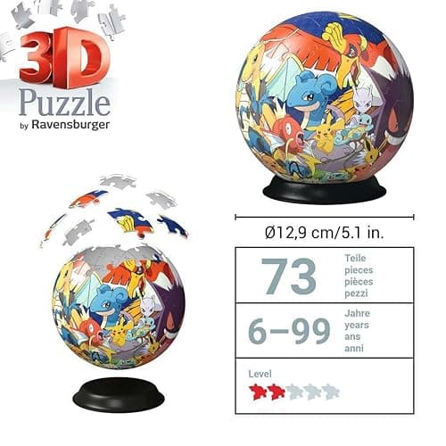 Ravensburger Pokemon 3D Jigsaw Puzzle Ball for Kids Age 6 Years Up - 72 Pieces - No Glue Required - Gifts for Boys and Girls thumbnail 7