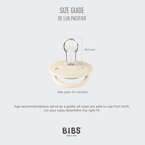 BIBS x Liberty De Lux Tétine, 0+ mois, 2-pack, Eloise Baby Blue | Tétine ronde | Silicone | Taille unique | Sans BPA | Fabriqué au Danemark | Haute acceptation | Trous d’aération thumbnail 4