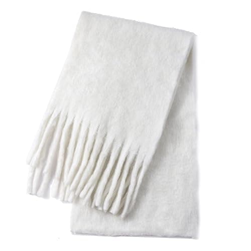 AUSEKALY Women's Scarf Big Colorful Thick Blanket Wrap Winter Oversized Warm Chunky Scarves Solid thumbnail 5