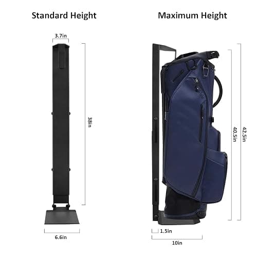 Krotour Wall Mount Golf Bag Storage Stand Organizer Rack for Garage, Air Spring Sliding System Single Golf Bag Holder for Wall, Golf Storage Organizer for Golfing Clubs, Home, Basement thumbnail 6