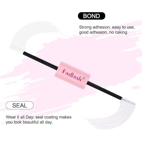 FADLASH Lash Bond and Seal 10ml Individual Lashes Glue and Seal Super Strong Hold DIY Lash Extension Kit Hold 48-72 Hours Waterproof Cluster Lash Glue Eyelash Extension Kit thumbnail 4