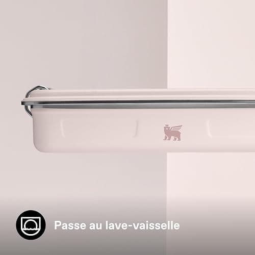 STANLEY 1913 The Useful Classic Box 1.2 L - Lavable au lave-vaisselle - Boîte à lunch en acier inoxydable - Boîte à sandwich empilable - Sans BPA - Fermeture sécurisée - Rose Quartz thumbnail 7