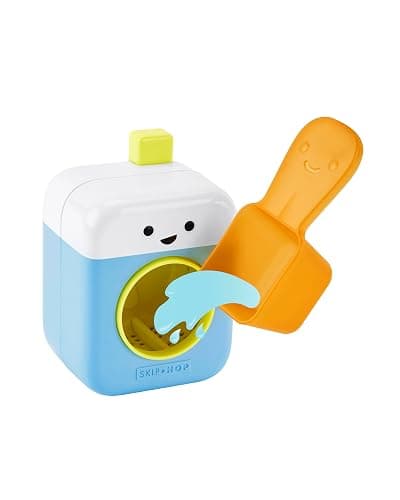Skip Hop Baby Bath Toy Fresh & Clean Spin Cycle 4-Piece Laundry Pretend Play Set and Bathtub Sensory Development Toy Age 12m+ thumbnail 3