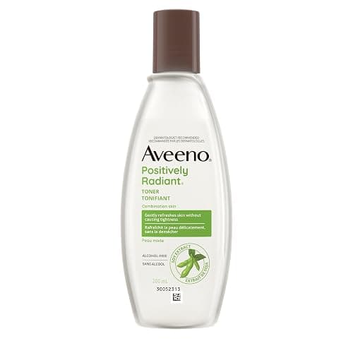 Aveeno Positively Radiant Toner, Toned Skin, Soy, Smooth Skin, Skin Care Routine, Non Comedogenic, 200mL - Image 1