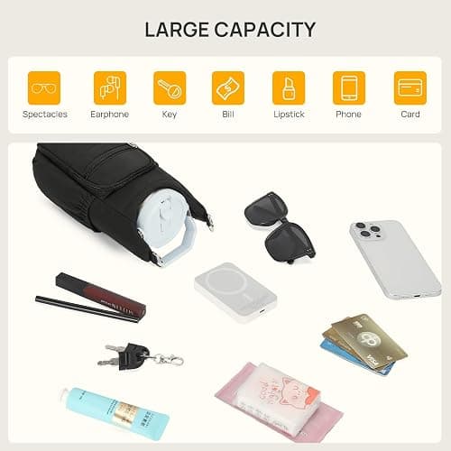 Telena Water Bottle Holder with Strap RFID Crossbody Bags for Women for Walking, Hiking, Cycling thumbnail 6