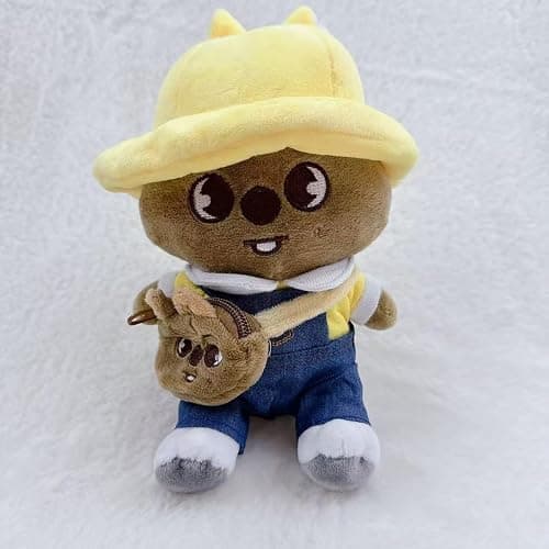 Thyoeun Skzoo Animal Sitting Plush Doll Set - 22cm with Removable Clothes & Backpack - Limited Edition SKZ Plushies - Concert Merch Gift thumbnail 2
