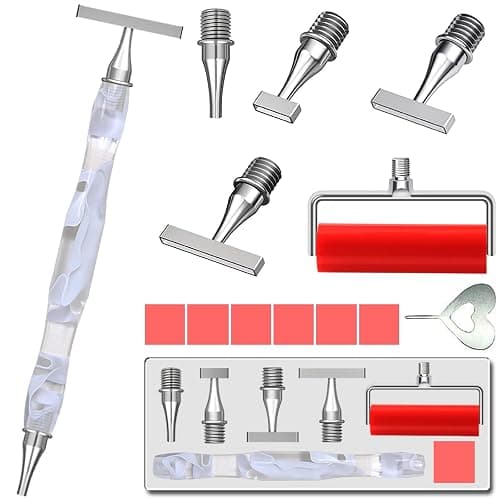 LEIYULY 13PCS Diamond Art Pen, with 1,3,6,9 Stainless Steel Nibs, Ergonomic Diamond Art Pen, 5D Diamond - Image 1