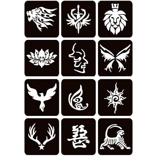 Moricher Henna tattoo kit Temporary Tattoo Kits 5 cones 96 Stencils Gifts for DIY Art Party thumbnail 4