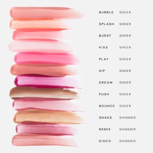 Saie Glossybounce - Hydrating Lip Gloss and Tinted Lip Oil Hybrid with Hyaluronic Acid & Jojoba Oil for Non-Sticky, Ultra-Shiny, Plump & Soft Lips - Everyday Makeup Essential - Burst (.17 oz) thumbnail 5