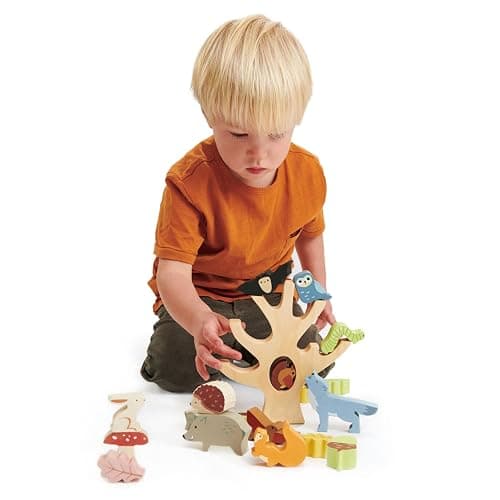 Tender Leaf Toys - Stacking Forest - Wooden Animal Balancing Game for Children and Toddlers - Manual Dexterity and Cognitive Development for Ages 18 Months+ thumbnail 4
