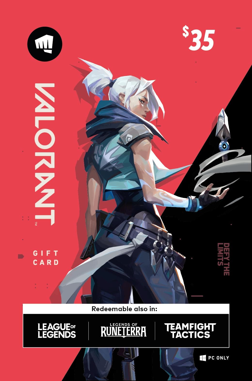 VALORANT $35 Gift Card - (Also redeemable in League of Legends, Teamfight Tactics and Legends of Runeterra) - PC [Online Game Code] - Image 1