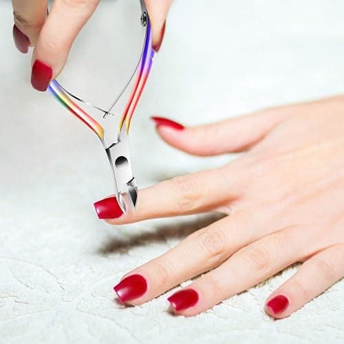 Cuticle Trimmer Cuticle Remover with Cuticle Pusher, XUNXMAS Professional Stainless Steel Durable Pedicure Manicure Tools Cutter Nipper Scissor Clipper for Fingernails and Toenails Dead Skin thumbnail 2