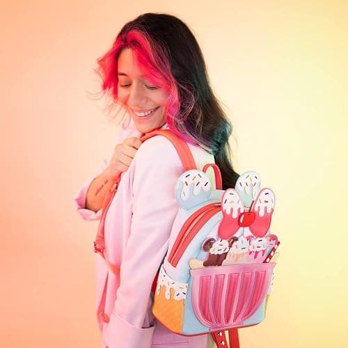 Loungefly Backpack Disney - Sweet Treats Ice Cream - Backpack - Disney Standard Characters - Cute Collectable Bag - Gift Idea - Official Merchandise - for Boys, Girls Men and Women thumbnail 6