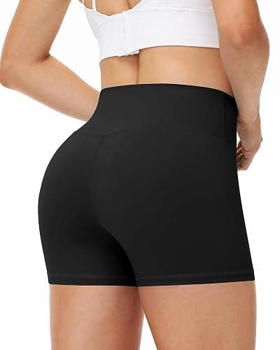 Runhit Women's Workout Biker Shorts - 3"/5"/8" High Waisted Tummy Control Spandex Booty Shorts for Volleyball Gym Yoga Dance thumbnail 2