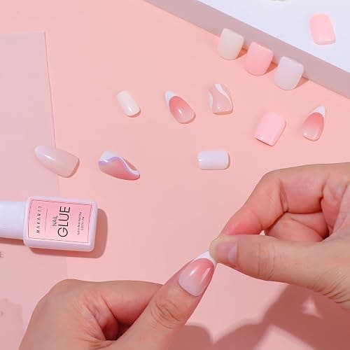 Makartt Brush-On Nail Glue for Press On Nails & Tips: Air Dry, 7ML, Strong | No UV lamp needed, 5-10s quick dry, built-in brush, HEMA-free & TPO-free for sensitive skin, Both for Clear & Opaque Nails thumbnail 8