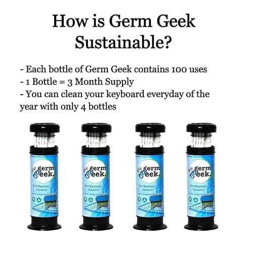 Germ Geek Keyboard & Electronics Cleaning Kit | Patented Precision Brush | Multi-Purpose Tool for Laptop Phone & AirPods | USA-Made, Eco-Friendly & Safe Computer Cleaner thumbnail 7