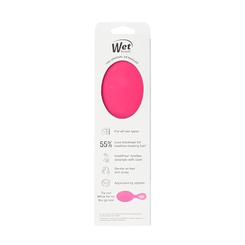 Wet Brush Detangling Brush, Original Detangler Brush (Pink) - Wet & Dry Tangle-Free Hair Brush for Women & Men - No Tangle Soft & Flexible Bristles for Straight, Curly, & Thick Hair thumbnail 12