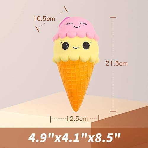 Anboor 9.1 Inches Squishies Jumbo Slow Rising Kawaii Cute Squishies Ice Cream Cone Cake Scented of Decompression Toys Stress Relief Kid's Toys thumbnail 2