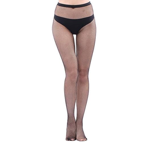 EVERSWE High Waist Fishnet Tights Thigh High Stockings Suspender Pantyhose - Image 1