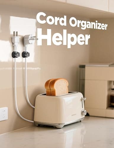 8Pack Cord Organizer [Dual Spring & Clasp, Max Secure] Cable Clips - Chfeila Cable Management, Adhesive Phone Charging Wire Holder for Nightstand/Wall, Home Office Desk Accessories Decor Essentials thumbnail 9