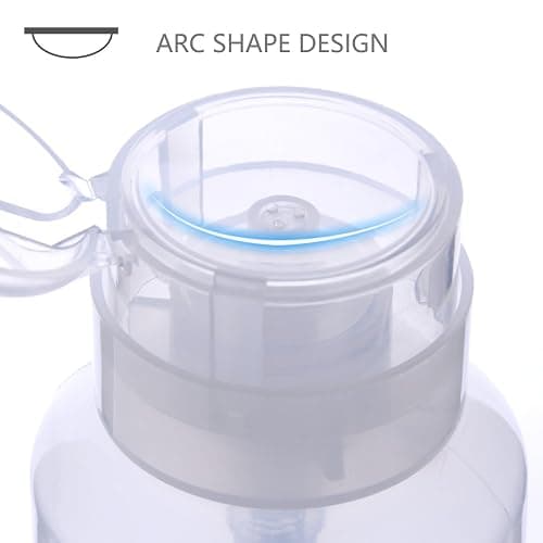 Biutee Acetone Pump Dispenser, Empty Clear Bottle for Nail Polish Remover | 200ml Push-Down Lockable Pump Bottle for Nail Polish Remover and Makeup Remover, Alcohol and Toner; Reusable BPA-Free, 1 PCS thumbnail 4