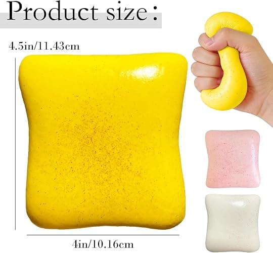 Butter Squishy Bread Viral Slow Rising Squishy - Flexible, Slow Rebound, Squeezy Butter Squishys with 100% Odorless, Non-Sticky, Improve Focus, Easing Tension During Study,Work,Or Relaxation (4 Mix) thumbnail 2