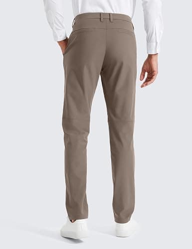 CRZ YOGA Men's All Day Comfy Golf Pants - 28"/30"/32"/34"/36" Quick Dry Lightweight Work Casual Trousers with Pockets thumbnail 2
