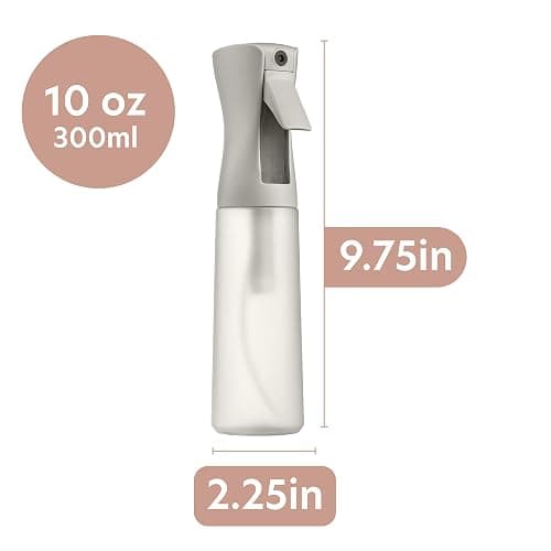 10 OZ Continuous Spray Bottles - Ultra Fine Mist Sprayer | Water Spray Bottle For Hair Stuff, Mister Spray Bottle For Plants Mister | Hair Spray Bottles For Hairstyling, Cleaning, Salons thumbnail 3