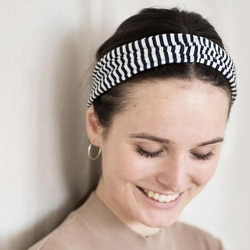 Fszsaa 4PACK Stretchy Striped Headband For Women Elastic Wide Hairbands For Yoga Hair Wraps Bohemian Hair Accessories thumbnail 5
