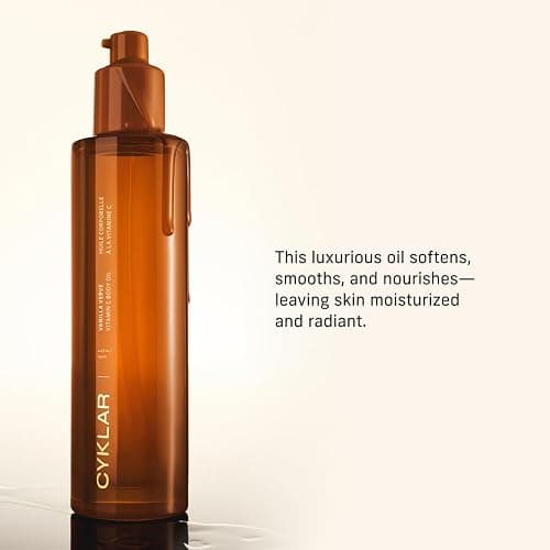 CYKLAR Vitamin C Body Oil for Women and Men. Moisturizing Vanilla Verve Scented Body Serum for Glowing Skin. Nourishing, Hydrating After-Shower and Bath Skin Care Moisturizer, 4.2 Fl Oz thumbnail 3