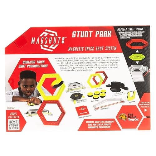 Fat Brain Toys Magshuto Stunt Park, Trick Shot System, Magnet Toys Skill Disc Launch Set, Magnet Game for Kids and Tweens thumbnail 4