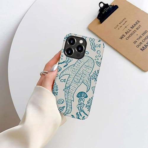 Generic Case for iPhone 15 Pro - [Drop Protection Phone Cover] - Hybrid Case for Girl Women - Shark Whale Coral Reef - Shark Whale Coral Reef - iPhone 15 Pro thumbnail 6