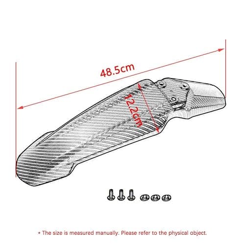 JXMOTO Surron Front-Rear Shock-Rear Fender Set Imitation Carbon Fiber Motorcycle Electric Dirt Bike Off-Road Shock Absorber Mudguard Fender Mud Guard for Light Bee Sur Ron S/X Segway X160 / X260 thumbnail 5